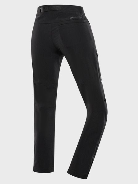 ALPINE PRO Черни дамски софтшел панталони с DWR обработка Alpine Pro Akana