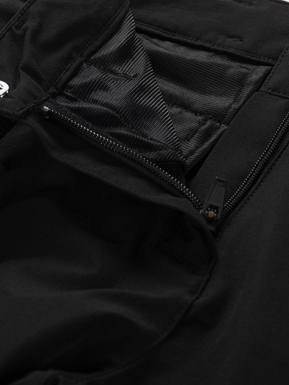 ALPINE PRO Черни дамски софтшел панталони с DWR обработка Alpine Pro Akana