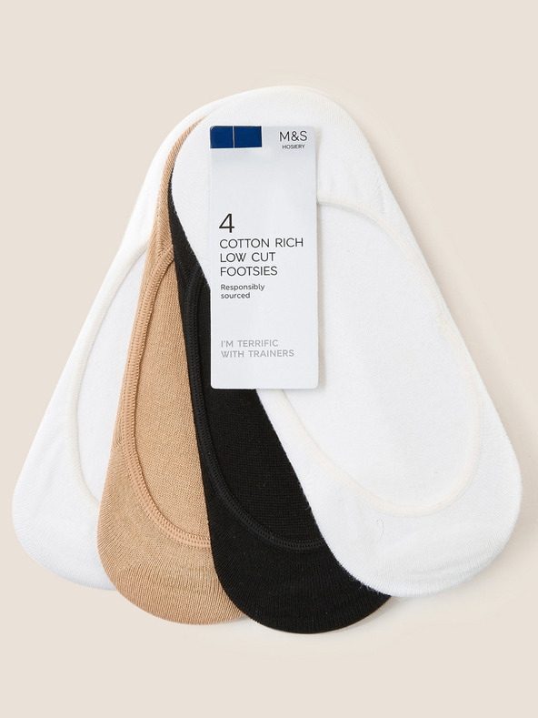 Marks & Spencer 4 бр. бели с нисък ръст Marks & Spencer