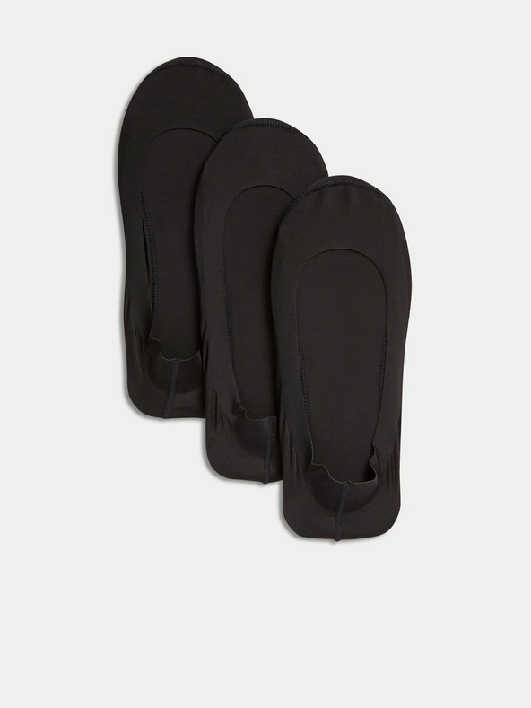 Marks & Spencer Комплект от три дамски чорапа в черно Marks & Spencer