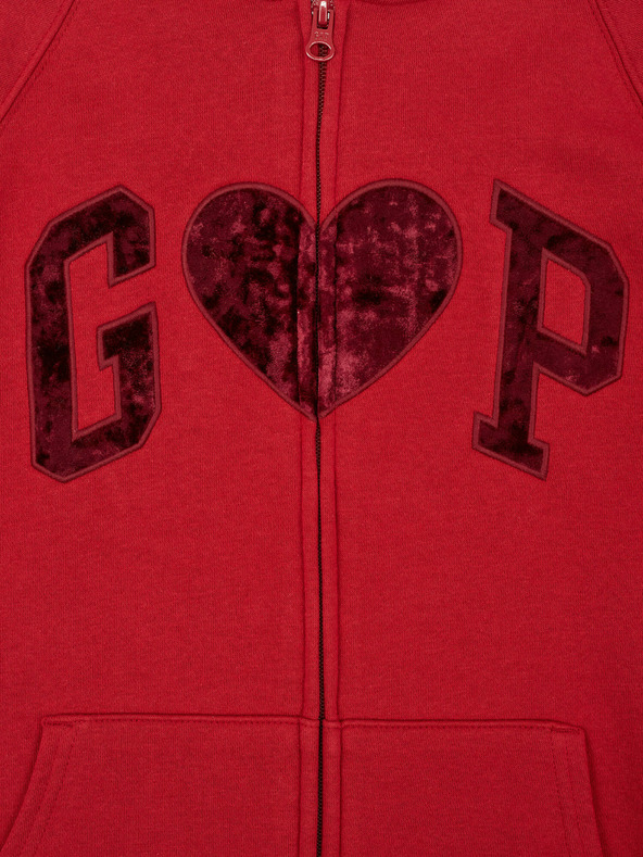GAP Суитшърт с цип и лого на Gap