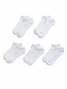 Marks & Spencer Комплект от пет чифта дамски спортни чорапи в бяло Marks & Spencer Trainer Liners™