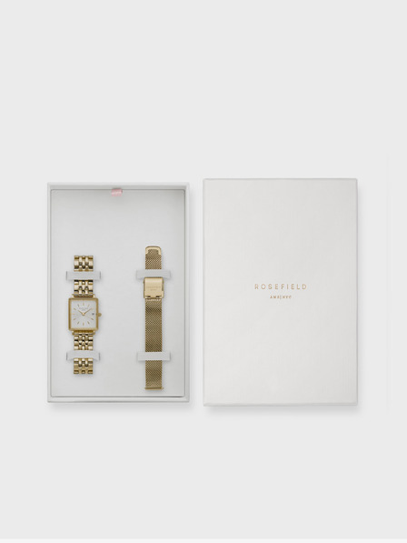 Rosefield The Boxy XS + Mesh Gold Strap Часовници