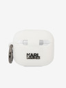 Karl Lagerfeld Karl Lagerfeld 3D Logo NFT Karl Head Силиконов калъф за Airpods 3 White