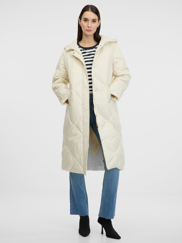 Orsay Кремаво дамско ватирано пухено палто ORSAY