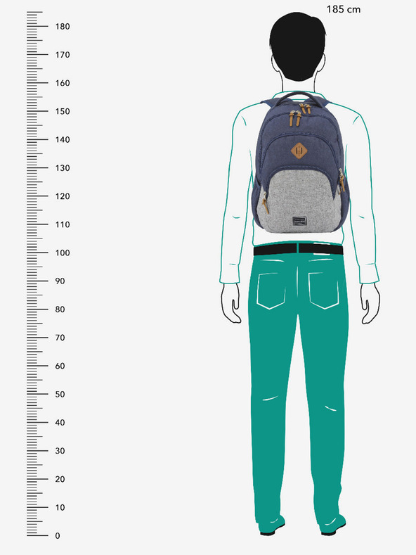 Travelite Зелена раница Travelite Basics Melange Green/grey