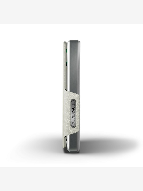 Mondraghi Сребърен кожен портфейл Mondraghi Saffiano