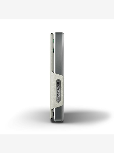 Mondraghi Сребърен кожен портфейл Mondraghi Saffiano