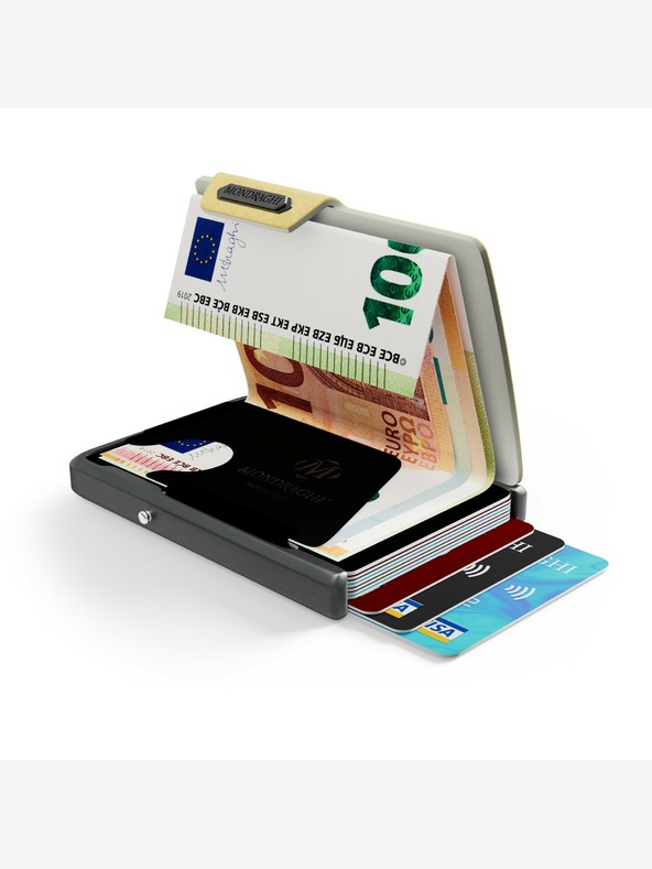 Mondraghi Златен кожен портфейл Mondraghi Saffiano