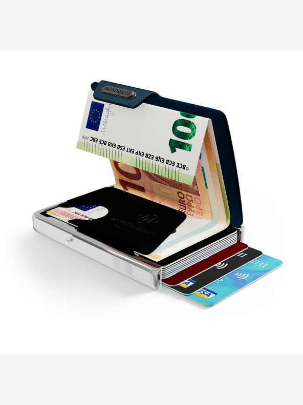 Mondraghi Кожен портфейл с шарки Blue Mondraghi Elegance