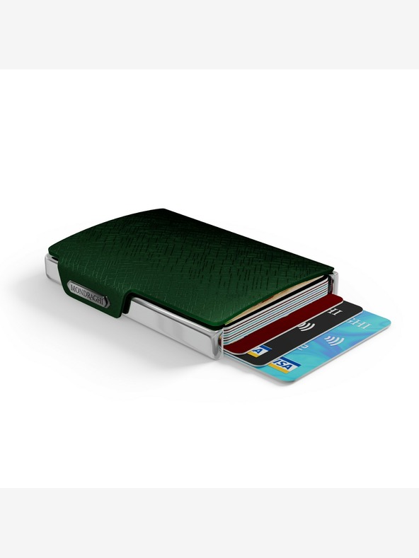 Mondraghi Кожен портфейл със зелена шарка Mondraghi Elegance