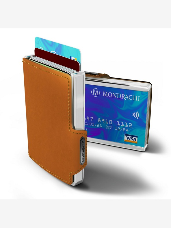 Mondraghi Кафяв кожен портфейл Mondraghi Elegance