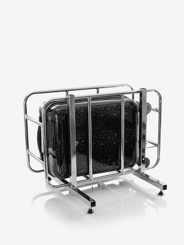 Heys Черен пътнически куфар с шарка Heys Black Leopard S