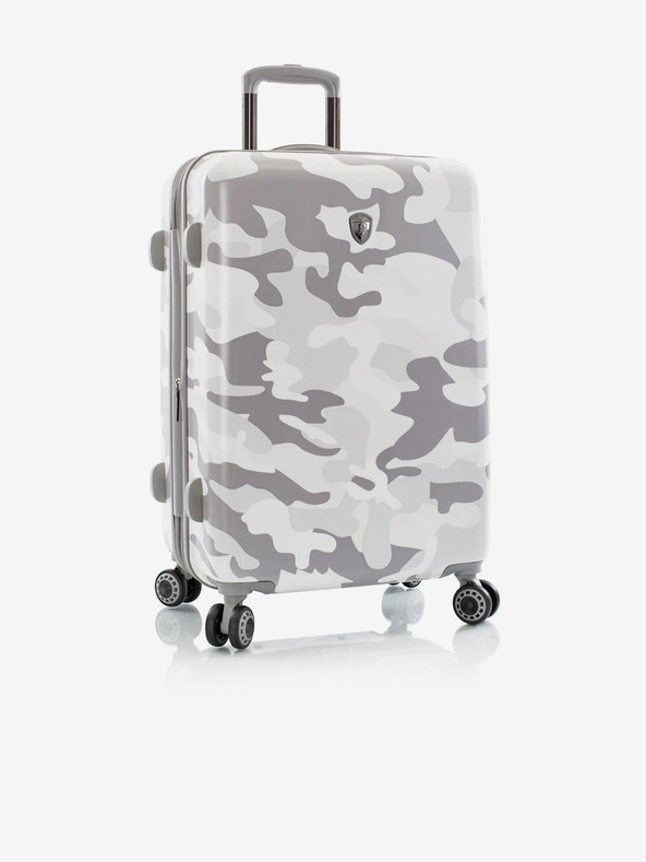 Heys Бял пътнически куфар Heys White Camo M
