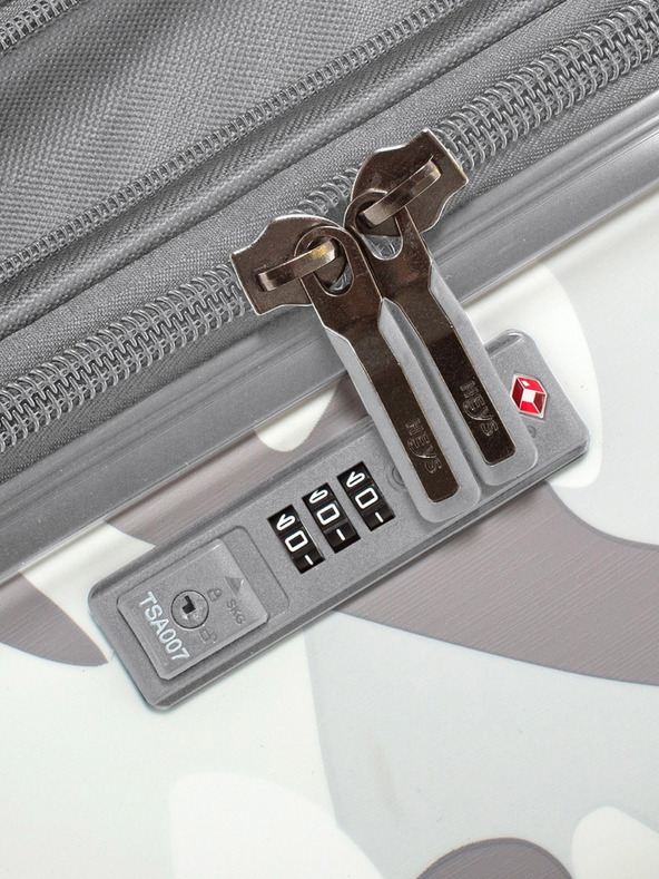 Heys Бял пътнически куфар Heys White Camo M