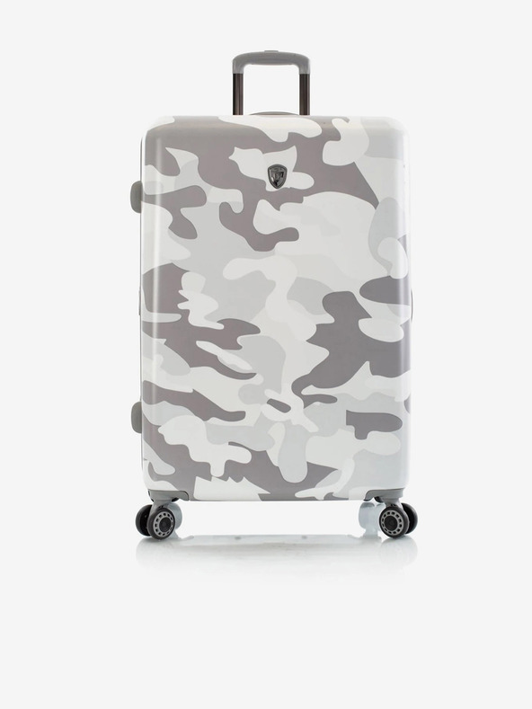 Heys Сив шарен пътнически куфар Heys White Camo L