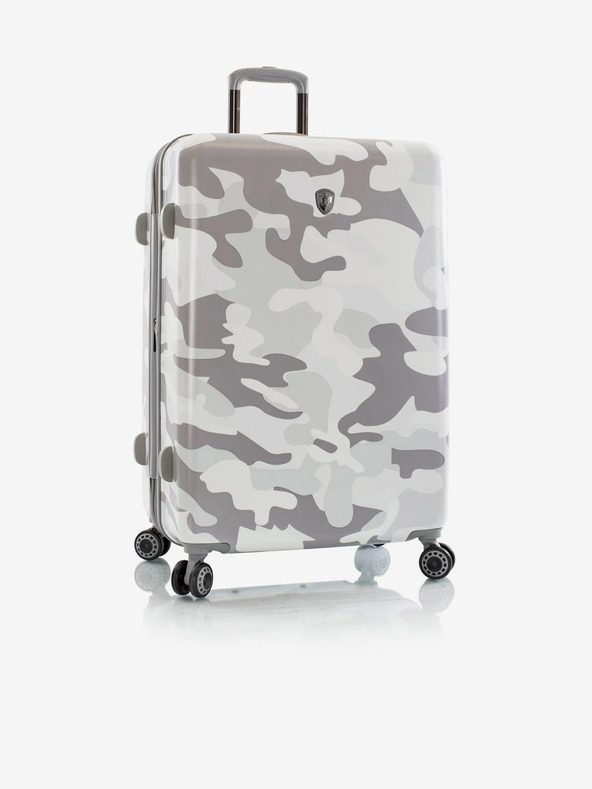 Heys Сив шарен пътнически куфар Heys White Camo L