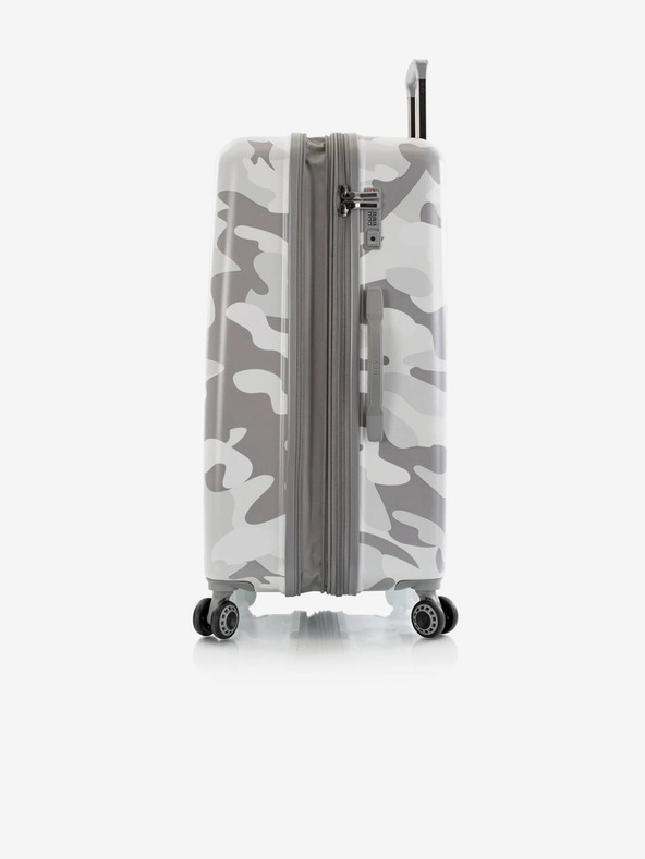 Heys Сив шарен пътнически куфар Heys White Camo L