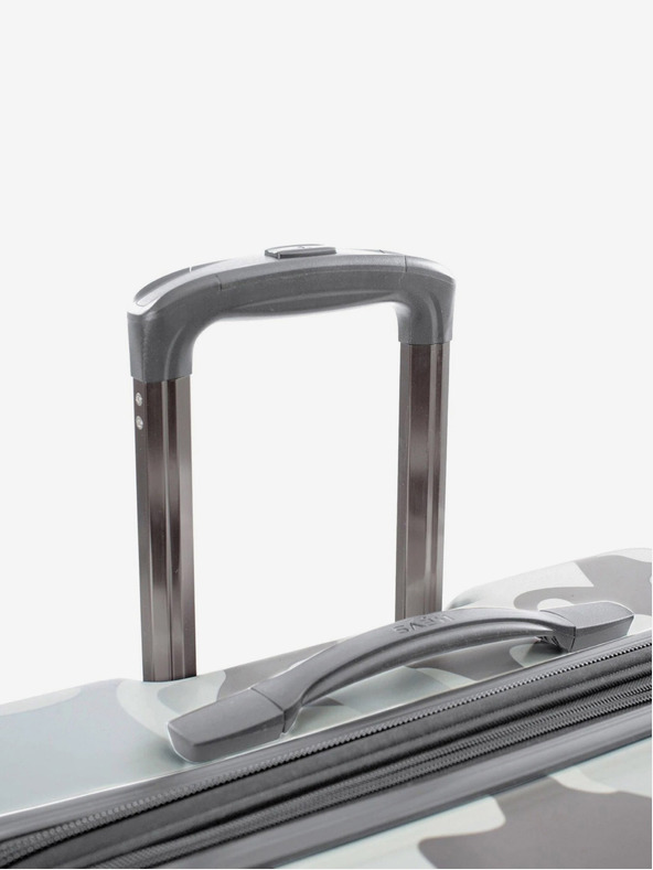 Heys Сив шарен пътнически куфар Heys White Camo L