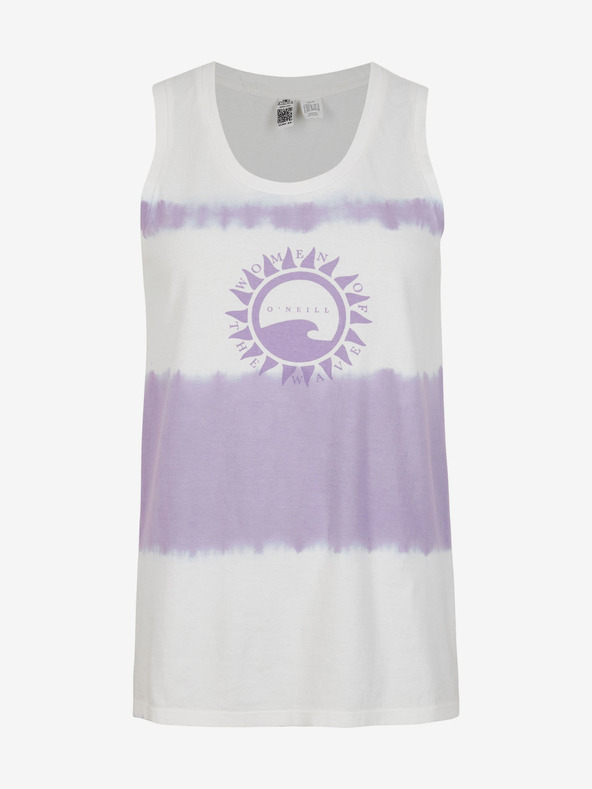 O'Neill Лилаво-бяло дамско щампосано потник O'Neill WOW TANKTOP