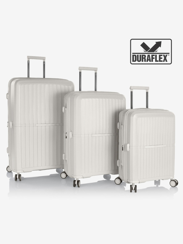 Heys Комплект от три бели пътнически куфара Heys Airlite S,M,L