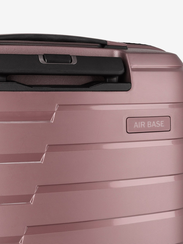 Travelite Розов пътнически куфар Travelite Air Base 4w S Преден джоб