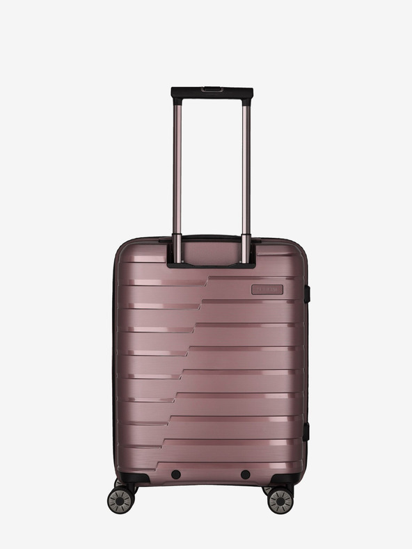 Travelite Розов пътнически куфар Travelite Air Base 4w S Преден джоб