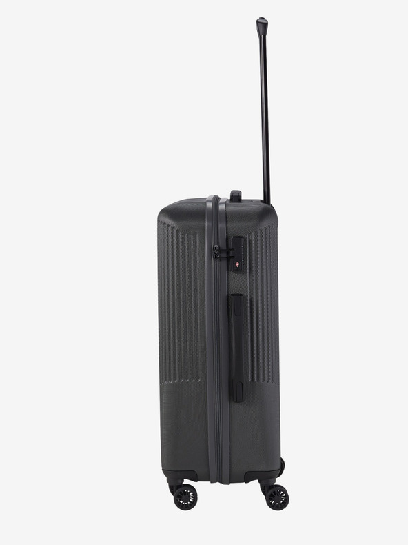 Travelite Комплект от три тъмно сиви куфара за пътуване Travelite Bali S,M,L