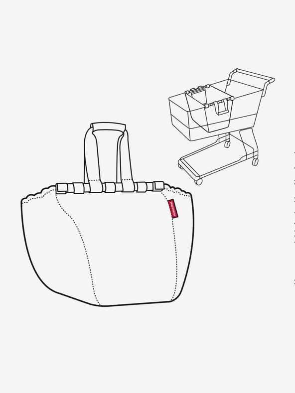 Reisenthel Черна унисекс чанта на точки Reisenthel Easyshoppingbag