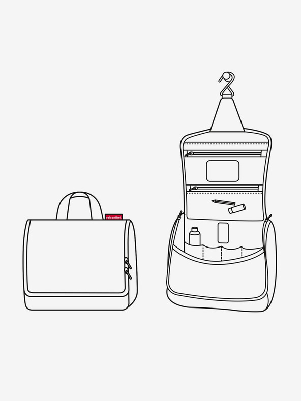 Reisenthel Черна дамска пътна чанта за тоалетни принадлежности на точки Reisenthel