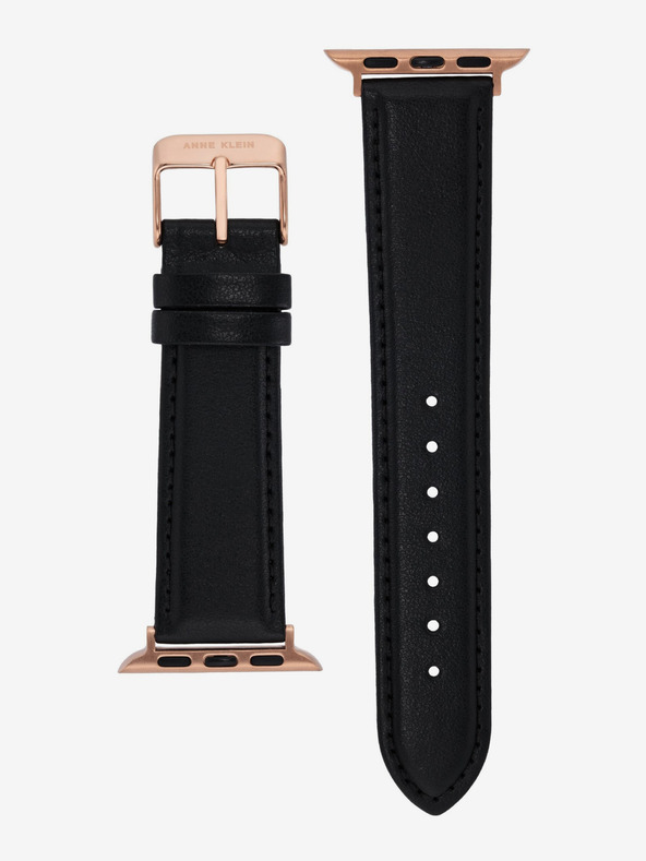 Anne Klein Черна кожена каишка за Apple Watch Anne Klein