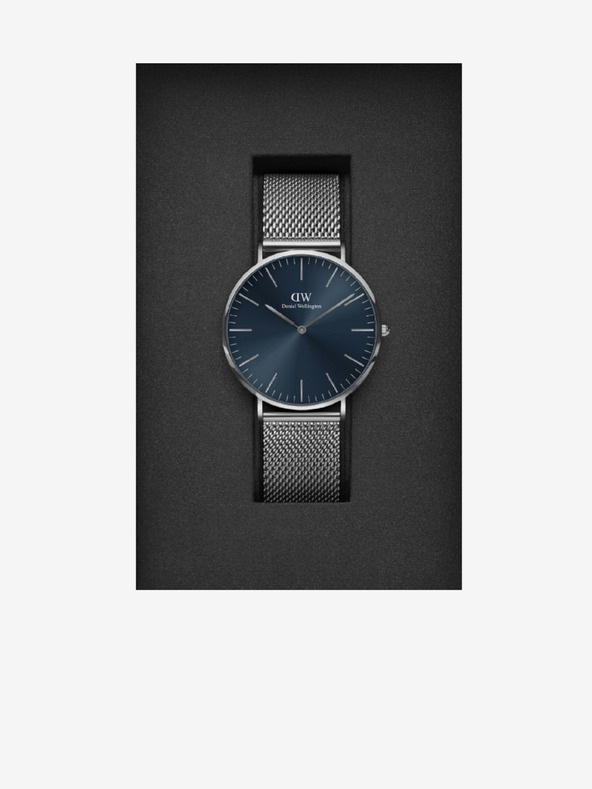 Daniel Wellington Мъжки часовник в сребристо Daniel Wellington часовник CLASSIC