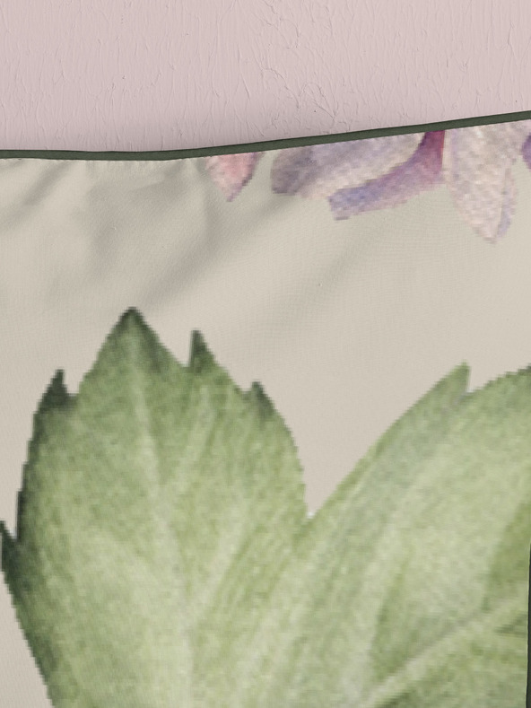 Descanso Бежово шарено двустранно спално бельо Descanso Fiori 140 x 200 cm