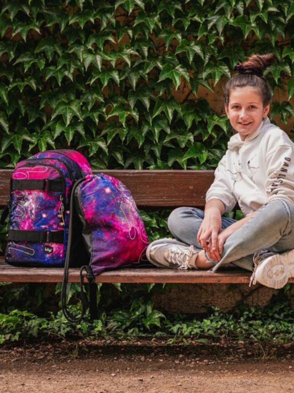 BAAGL  Лилава чанта за скейт галактика Baagl