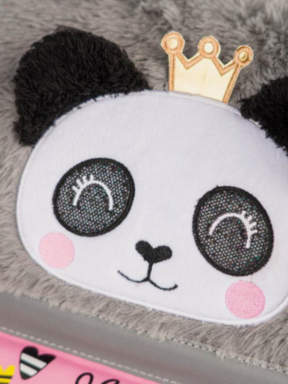 BAAGL  Сив комплект от 3 панди с цип: куфарче, моливник, чанта Baagl