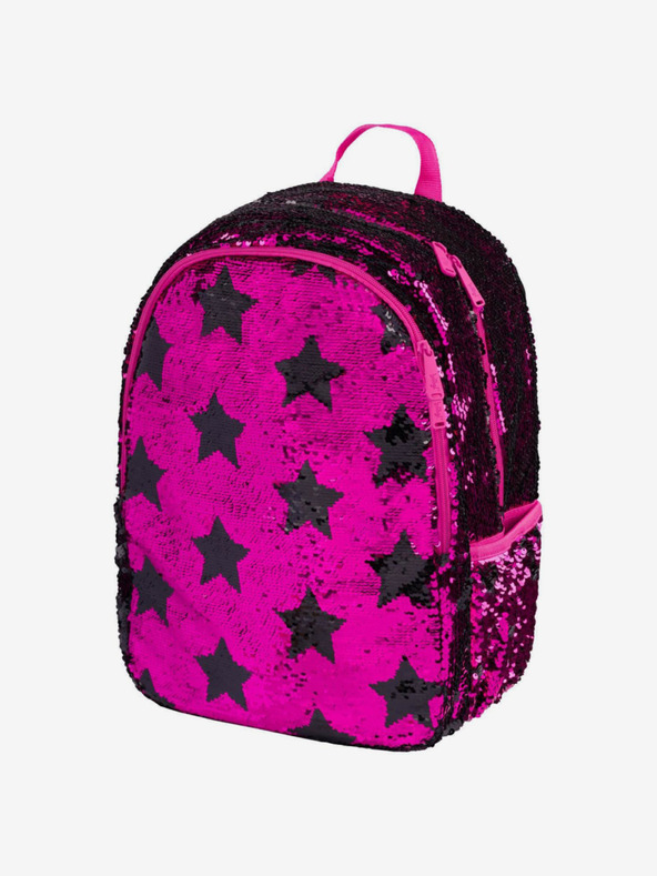 BAAGL  Розова ученическа раница със забавни звезди Baagl