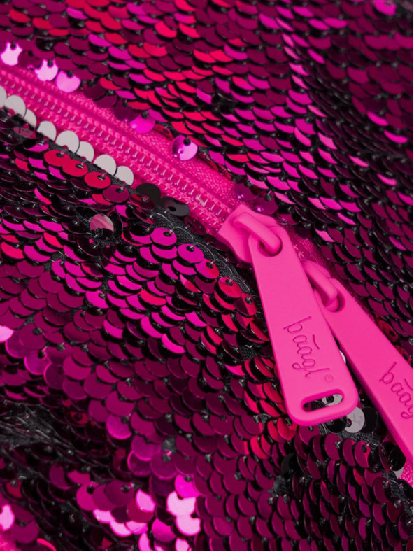 BAAGL  Розова ученическа раница със забавни звезди Baagl