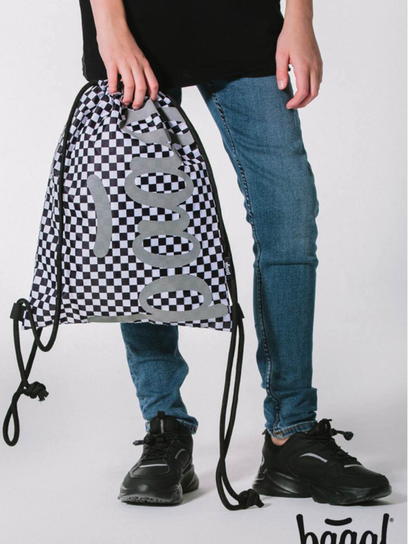 BAAGL  Черна чанта за скейт ска - модел Baagl