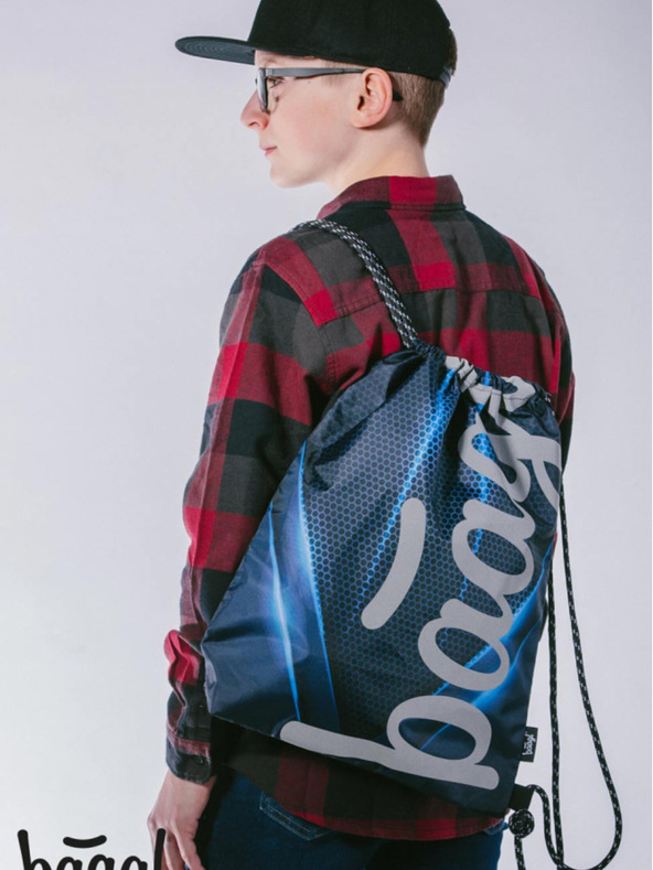 BAAGL  Черна чанта скейт bluelight Baagl