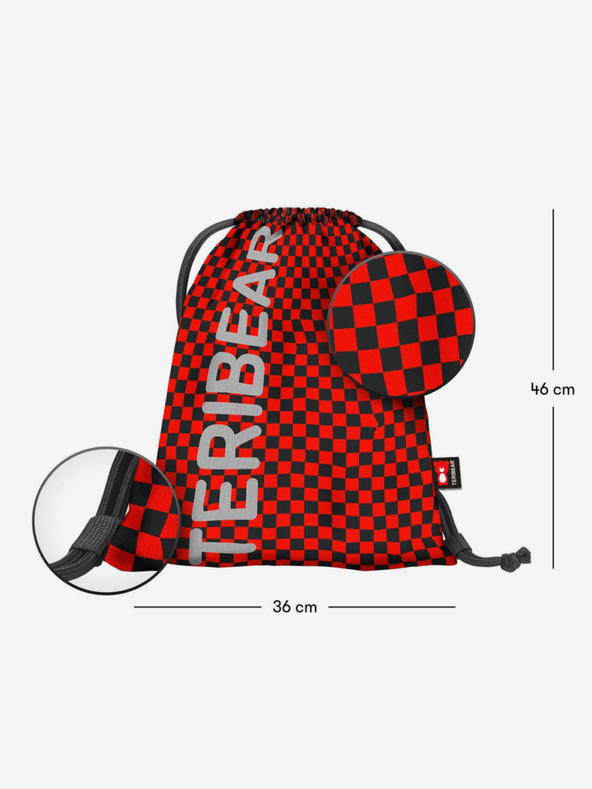 BAAGL  Червена ученическа чанта teribear червена Baagl