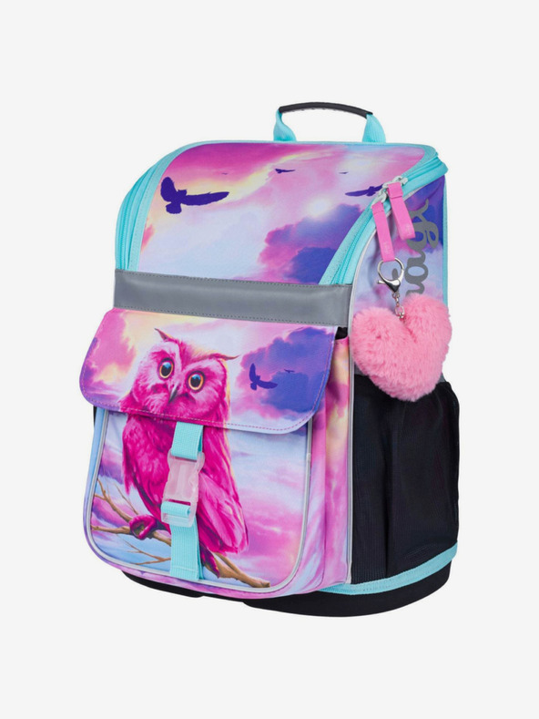 BAAGL  Розова ученическа чанта Zippy Baagl Owl