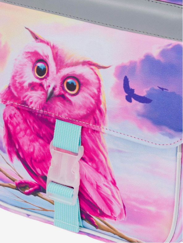 BAAGL  Розова ученическа чанта Zippy Baagl Owl