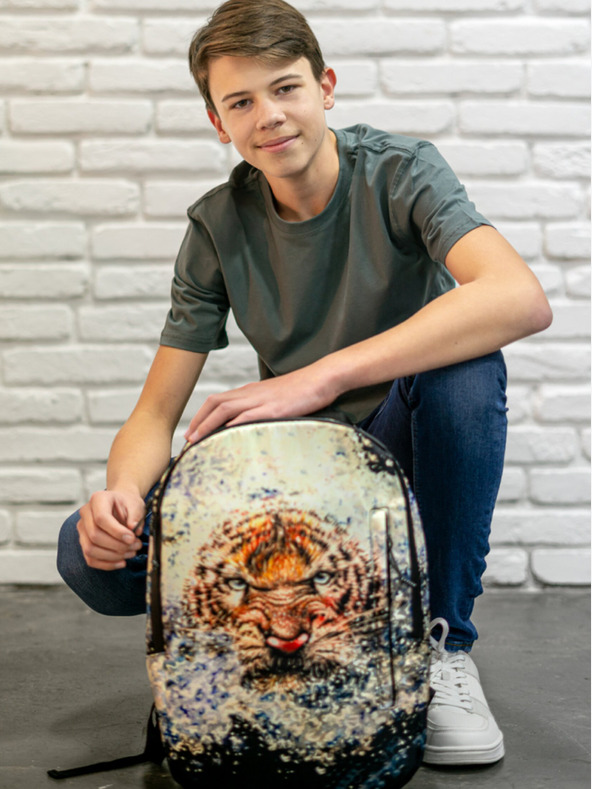 BAAGL  Черно-бежова раница Baagl eARTh - Tiger by Lukero