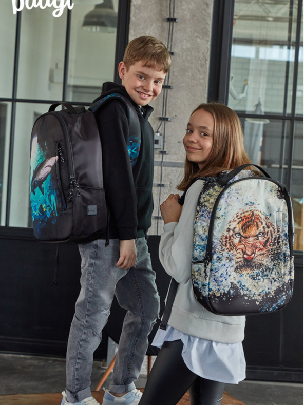 BAAGL  Черно-бежова раница Baagl eARTh - Tiger by Lukero