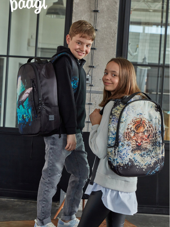 BAAGL  Черна раница Baagl eARTh - Акула от Lukero