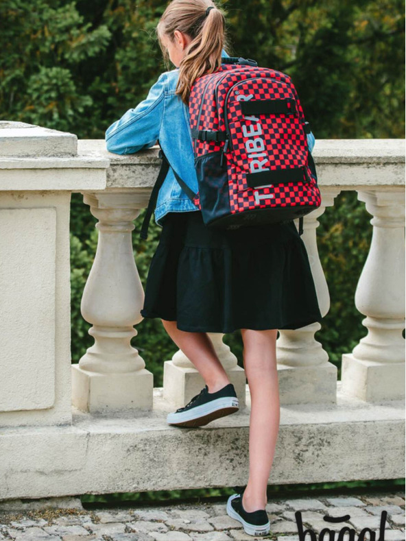 BAAGL  Черен училищен комплект Раница за скейт, моливник и чанта Baagl Teribear