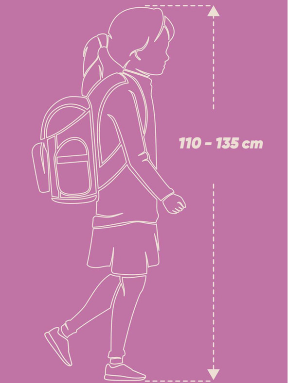 BAAGL  Лилав училищен комплект Ergo - раница, моливник, чанта Baagl Horse