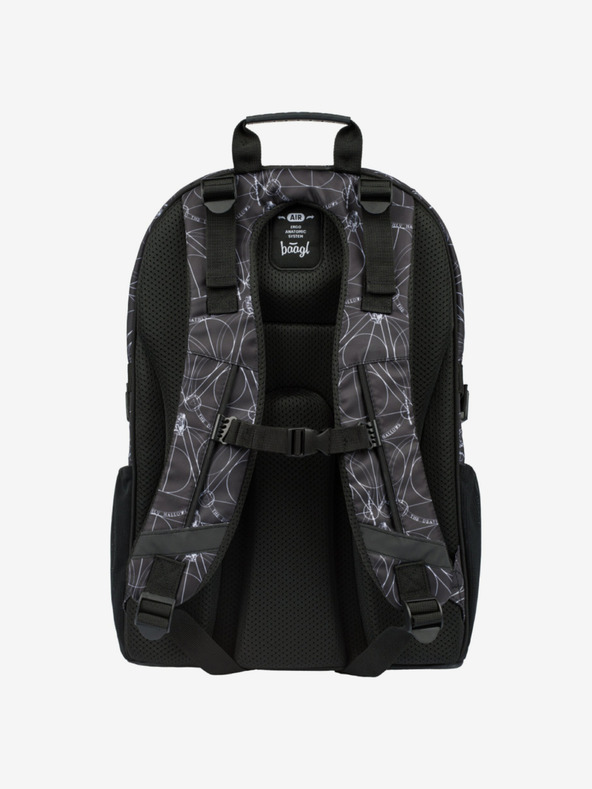 BAAGL  Черен училищен комплект - раница, куфарче, чанта Baagl Skate Хари Потър Даровете на смъртта