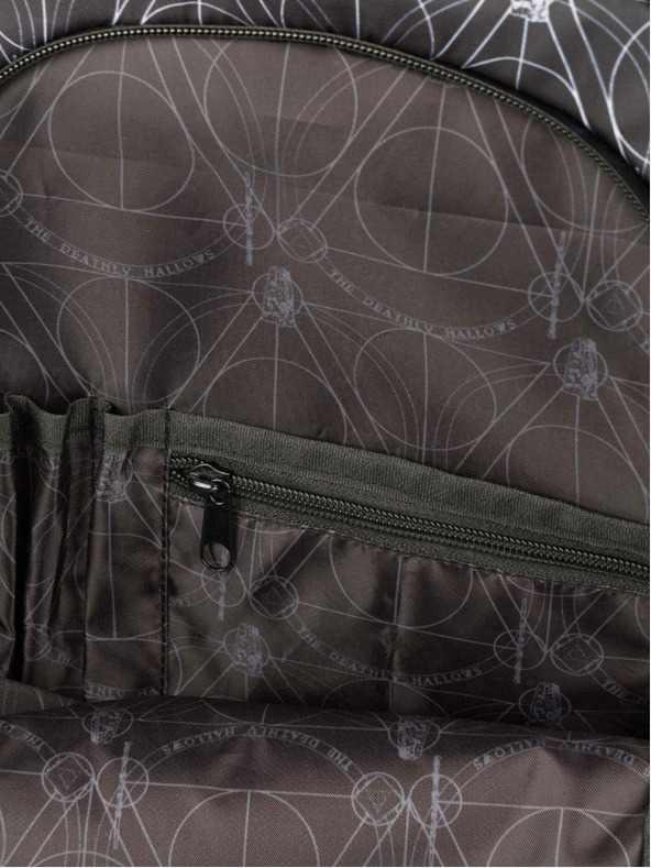 BAAGL  Черен училищен комплект - раница, куфарче, чанта Baagl Skate Хари Потър Даровете на смъртта