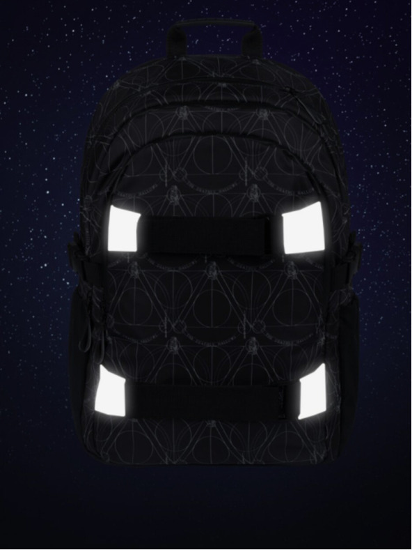 BAAGL  Черен училищен комплект - раница, куфарче, чанта Baagl Skate Хари Потър Даровете на смъртта